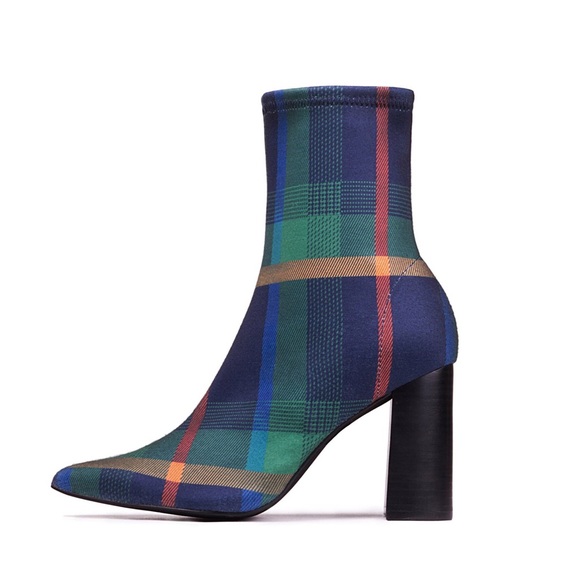 jeffrey campbell siren bootie plaid